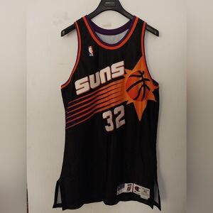 Champion Vtg. 1998-99 Game Issued Phoenix Suns Jason Kidd Road Jersey Size 46